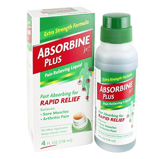 Absorbine Jr. Pain Relieving Liquid |Relieves Sore Muscles and Arthritis Pain | Non-Greasy and Fast Absoring | 4 oz. only $6.54