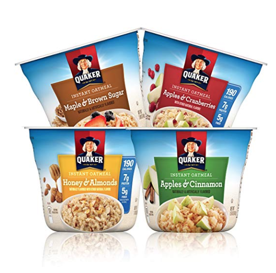 Quaker Instant Oatmeal Express Cups, Variety Pack, Breakfast Cereal (12 Count) only $5.02