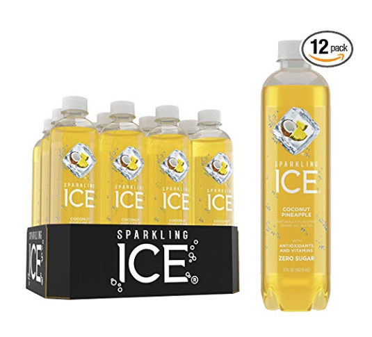 Sparkling Ice Coconut Pineapple Sparkling Water, with Antioxidants and Vitamins, Zero Sugar, 17 Ounce Bottles (Pack of 12), Only $9.78, You Save $0.78(7%) only $9.29