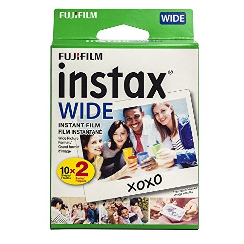 Fujifilm instax Wide Instant Film, 20 Exposures, White, New Packaging, Only $14.88