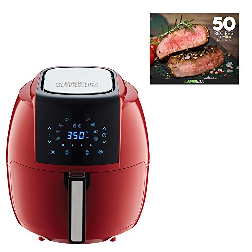 GoWISE USA 5.8-Quart Programmable 8-in-1 Air Fryer XL + Recipe Book (Chili Red), Only $66.49 , free shipping