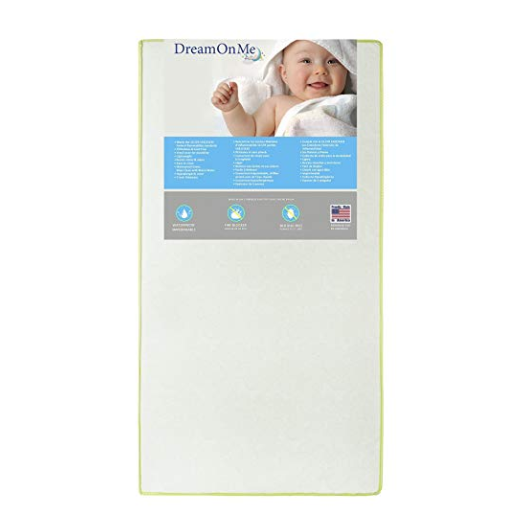 史低价：Dream On Me 6英寸厚高密度婴幼儿海绵床垫 通过安全认证, 现仅售$44.99, 免运费！