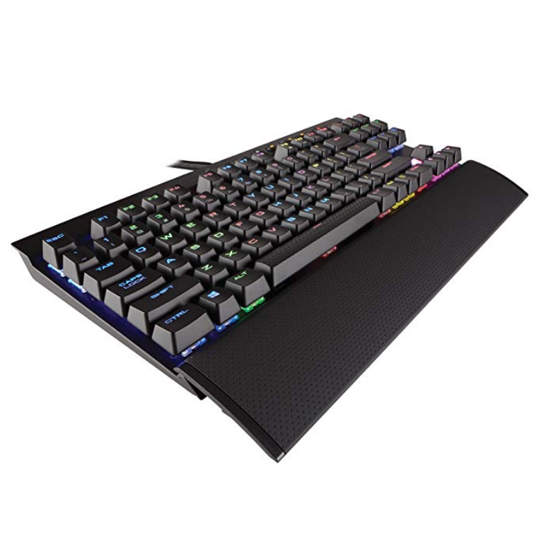 Corsair K65 Lux RGB Compact Mechanical Keyboard - USB Passthrough & Media Controls - Linear & Quiet - Cherry MX Red - RGB LED Backlit $79.99，free shipping
