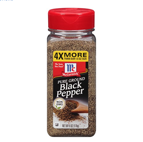 McCormick Pure Ground Black Pepper, 6 oz only $5.68