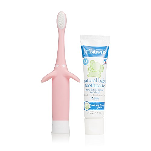 Dr. Brown's Infant-to-Toddler Toothbrush Set, 1.4 Ounce, Pink, Only $5.03