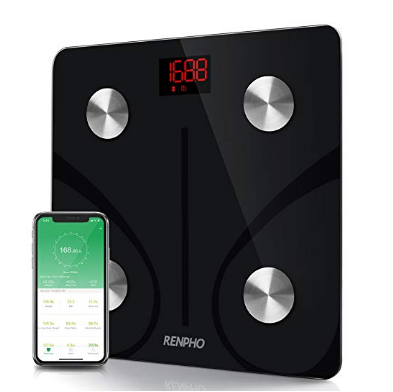 RENPHO Bluetooth Body Fat Scale - FDA Approved - Smart BMI Scale Digital Bathroom Wireless Weight Scale, Body Composition Analyzer with Smartphone App, 396 lbs $18.99
