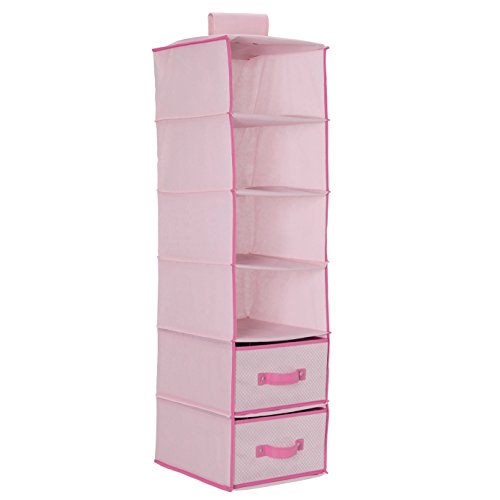 Delta Children 6 Shelf Storage with 2 Drawers, Barely Pink, Only $8.44