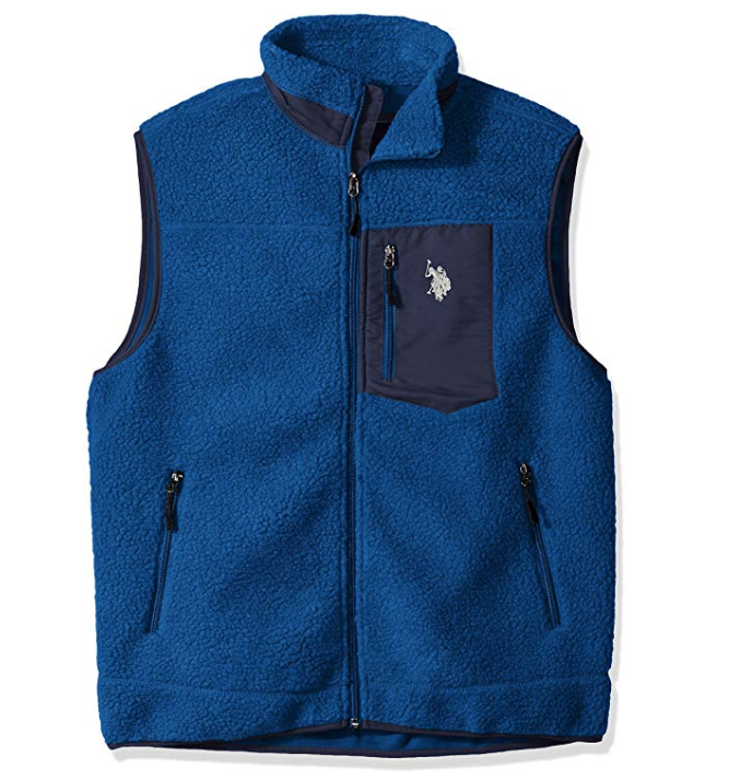 U.S. Polo Assn.... Men's Full Zip Sherpa Vest only $6.91