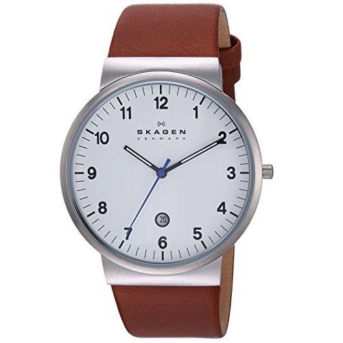 史低价！Skagen 诗格恩 男式 SKW6082 石英深棕色手表，原价$145.00，现仅售$50.75，免运费