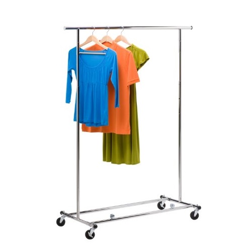 Honey-Can-Do GAR-01304 Collapsible Commercial Garment Rack with Wheels, Chrome, Only $25.66, frere shipping