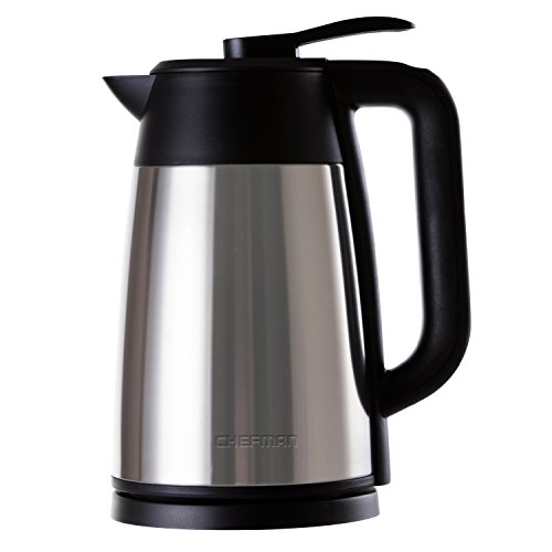 Chefman Cordless Electric Kettle, Stainless Steel Premium Grade Carafe Style w/Digital Temp Display, Heat Retaining Vacuum Seal, Auto Shut Off & Boil Dry Protection,. - RJ11-17-DV, Only $19.07