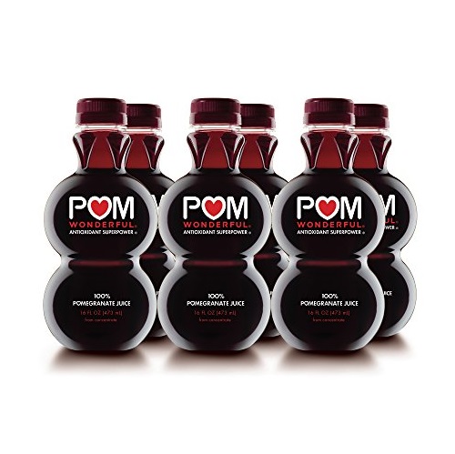 POM Wonderful 100% Pomegranate Juice, 16 Fl Oz, 6 Count, Only $15.00