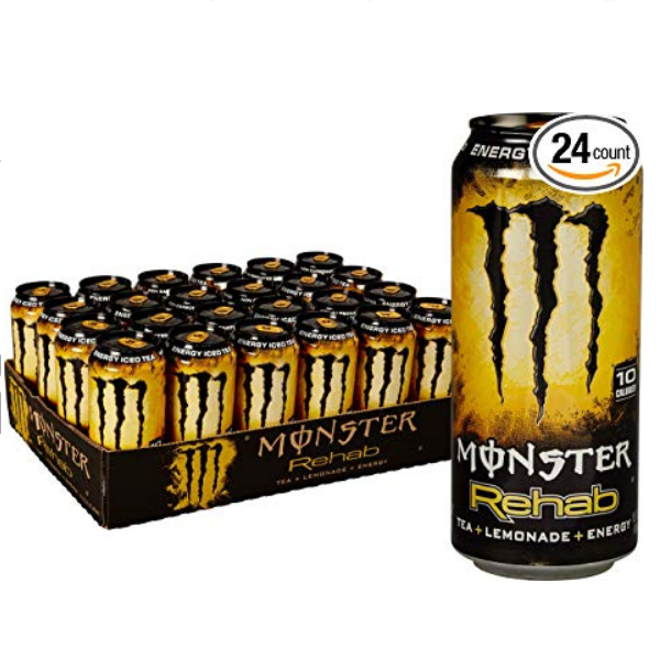 Monster 柠檬茶口味能量饮料 458ml 24罐，点击Coupon仅需$31.08，免运费