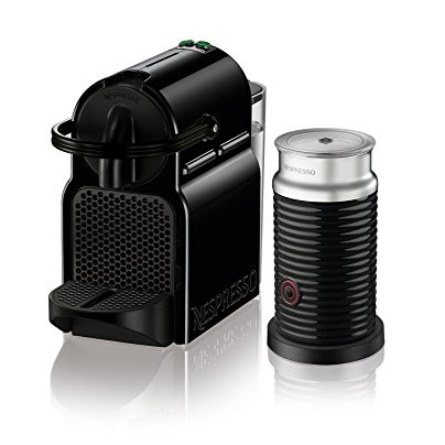 Nespresso Inissia Original Espresso Machine with Aeroccino Milk Frother Bundle by De'Longhi, Black, Only $99.99, free shipping