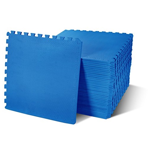 BalanceFrom Puzzle Exercise Mat with EVA Foam Interlocking Tiles, Blue, 144 sq. ft.(Pack of 36), Only $77.91, free shipping