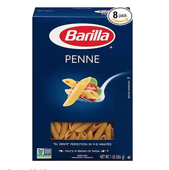 Barilla Pasta, Penne, 16 Ounce (Pack of 8) only $7.60