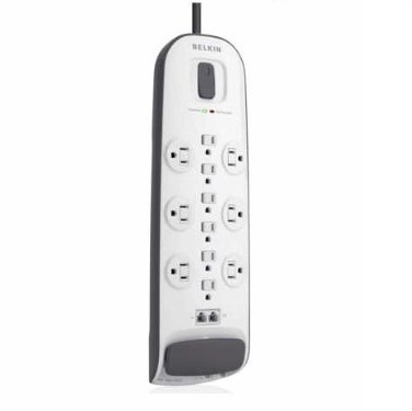 Belkin 12-Outlet Advanced Power Strip Surge Protector with 8-Foot Power Cord and Ethernet/Cable/Satellite/Telephone/Coaxial Protection, 4000 Joules (BV112234-08), Only $23.90