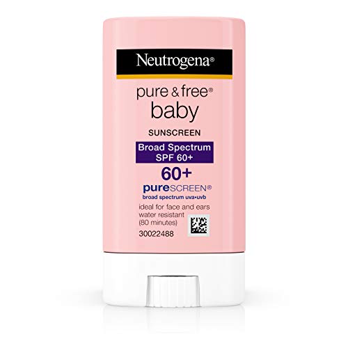 Neutrogena Pure & Free Baby Mineral Sunscreen Stick with Broad Spectrum SPF 60 & Zinc Oxide, Water-Resistant, Hypoallergenic, Oil- & PABA-Free Baby Sunscreen, 0.47 oz, Only $4.31, free shipping