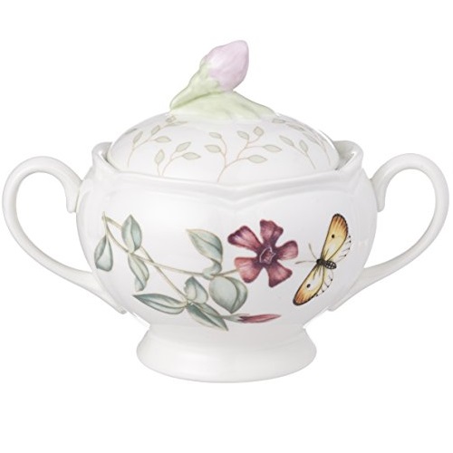 Lenox Butterfly Meadow Double Handled Sugar Bowl with Lid, Only $19.99