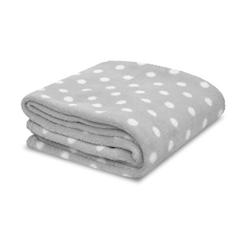 Little Starter Plush Toddler Blanket, Grey Dot, Only $5.56