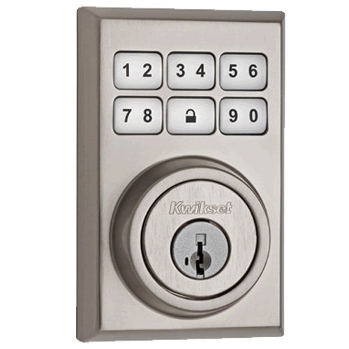 Kwikset 910 Z-Wave Contemporary SmartCode Electronic Touchpad Deadbolt, featuring SmartKey in Satin Nickel, Works with Alexa via SmartThings or Wink, Only $109.18, free shipping