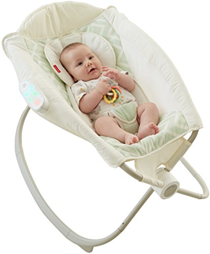 Fisher-Price Deluxe Auto Rock 'n Play Sleeper with SmartConnect, Green/White, Only $44.92, free shipping
