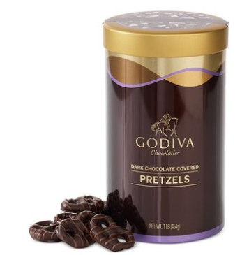 ​macys.com 現有 Godiva 黑巧克力椒鹽脆餅，現價$17.50