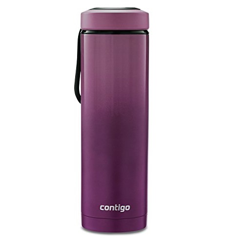 Contigo 2039257 Vacuum-Insulated Stainless Steel Water Bottle with a Quick-Twist Lid, 24 oz, Merlot, Only $12.78