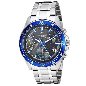 Casio Men's 'Edifice' Quartz Stainless Steel Casual Watch, Color:Silver-Toned (Model: EFV-540D-1A2VUDF) $65.97
