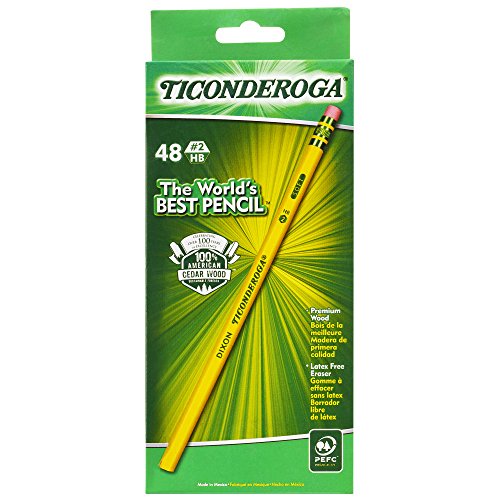 Ticonderoga Wood-Cased Graphite Pencils, #2 HB Soft, Yellow, 48 Count (13922), Only $4.37 free shipping after using SS
