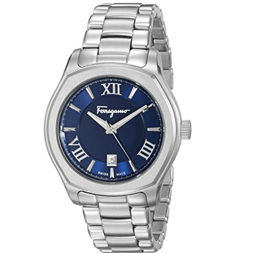 Salvatore Ferragamo Men's FQ1960015 Lungarno Analog Display Quartz Silver-Tone Watch, Only $513.33, free shipping