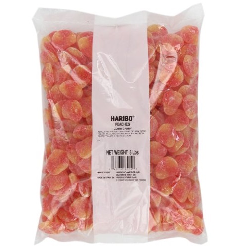 Haribo Gummi Candy, Peaches, 5-Pound Bag, Only $9.22, free shipping after using SS