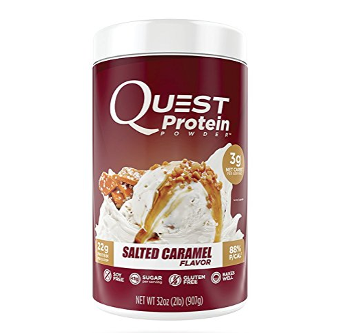 Quest Nutrition Protein Powder, Salted Caramel, 22g Protein, 3g Net Carbs, 88% P/Cals, 2lb Tub, High Protein, Low Carb, , Soy Free, Packaging May Vary only $19.53