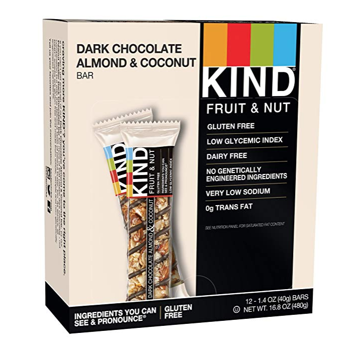 Kind Bars, Dark Chocolate Almond Coconut, Gluten Free, 1.4 Ounce Bars $10.66