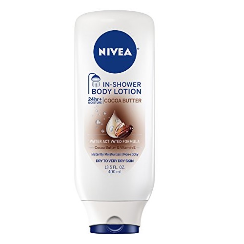 史低價！NIVEA 妮維雅In-Shower 沐浴可可潤膚乳，13.5 oz/瓶，共3瓶，原價$23.97，現僅售$13.37，免運費。還有單瓶出售