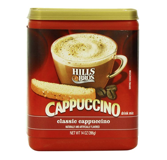 Hills Bros.經典卡布奇諾口味速溶咖啡混合粉 14oz，延續137年的美味高品質，現點擊coupon后僅售$3.07
