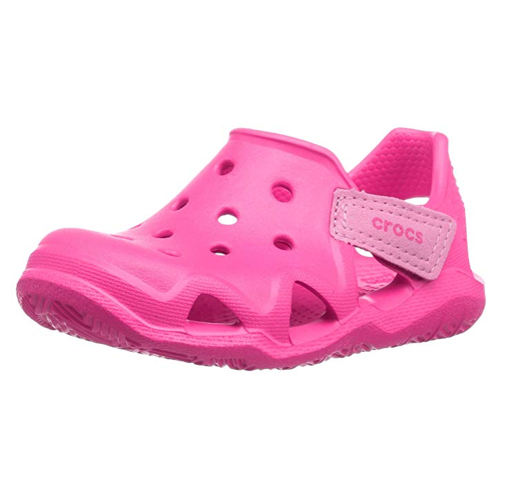 Crocs Swiftwater Wave Sandal 女童凉鞋, 现仅售$9.11