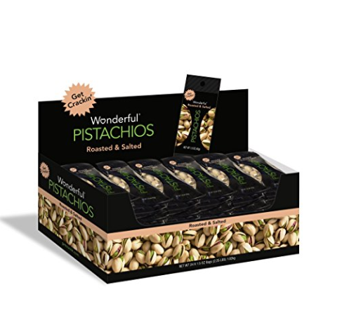 Wonderful Pistachios, Roasted and Salted, 1.5 Ounce (Pack of 24).  only $14.23
