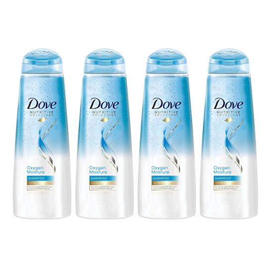 Dove 氧气保湿洗发水12盎司，4 瓶，现仅售$10