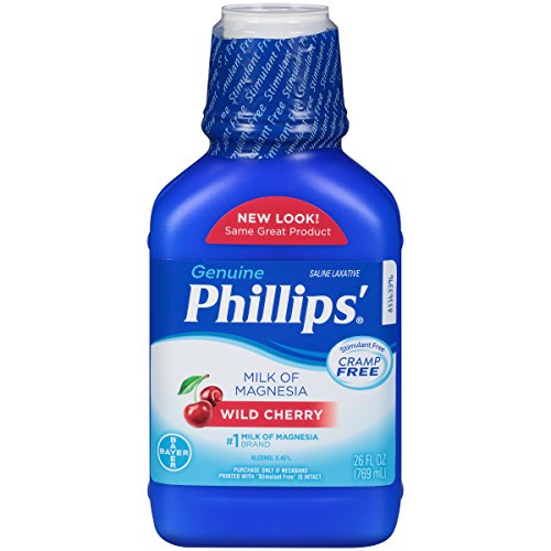 Phillips' Milk of Magnesia Laxative (Wild Cherry, 26-Fluid-Ounce Bottle), Only $6.39