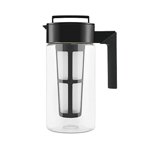 Takeya Patented Deluxe Cold Brew Iced Coffee Maker with Airtight Seal & Silicone Handle, Made in USA, 1-Quart, Black, Only $15.99