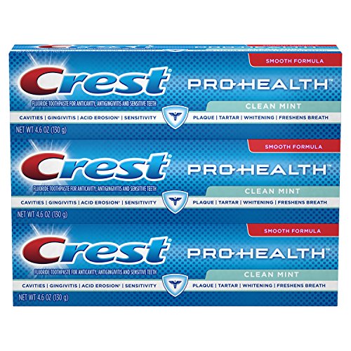 史低价！Crest佳洁士Pro-Health薄荷味清洁牙膏，4.6 oz/支，共3支，原价$8.91，现点击coupon后仅售$5.49