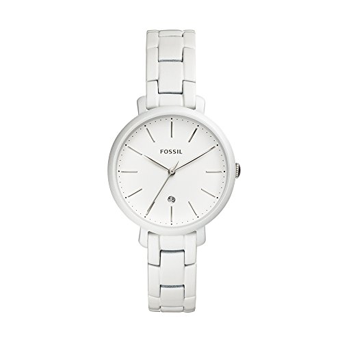Fossil Jacqueline Three-Hand Date Pearl-White Stainless Steel Watch (Model: ES4397), Only $84.98, free shipping