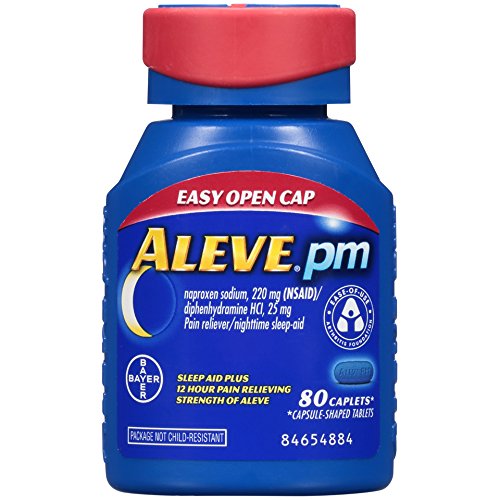 Aleve PM with Easy Open Arthritis Cap, Caplets with Naproxen Sodium, 220mg (NSAID) Pain Reliever/Fever Reducer/Sleep Aid, 80 Count, Only $5.49, free shipping after using SS
