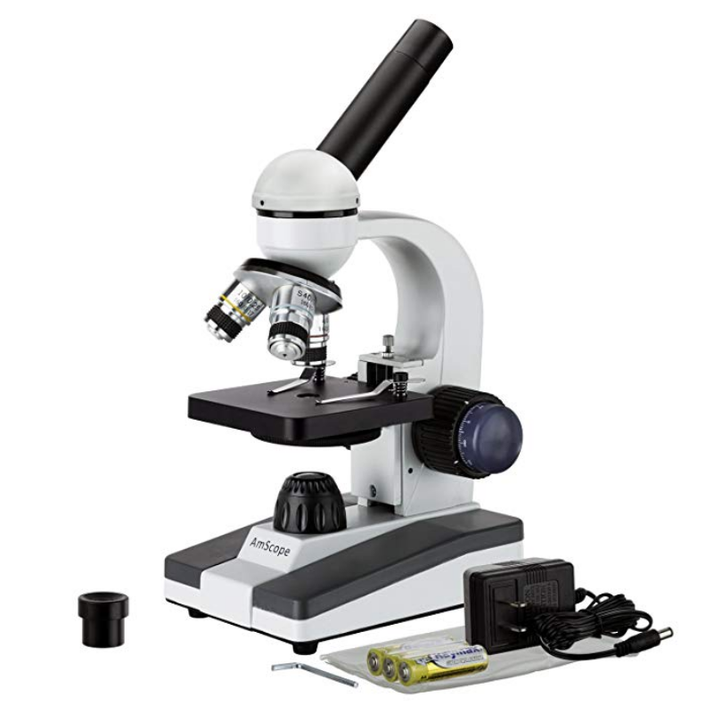 AmScope M150C-I 40X-1000X 複合單筒顯微鏡，原價$99.99，現僅售$75.99，免運費