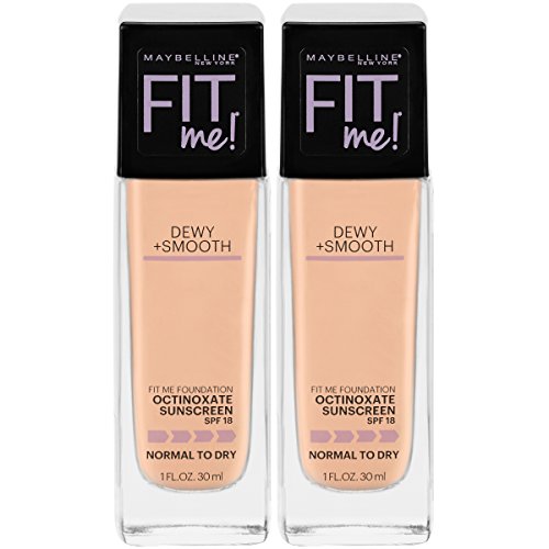 Maybelline New York Fit Me Dewy + Smooth Foundation Makeup, Nude Beige, 2 Count, Only $4.78 after clipping coupon