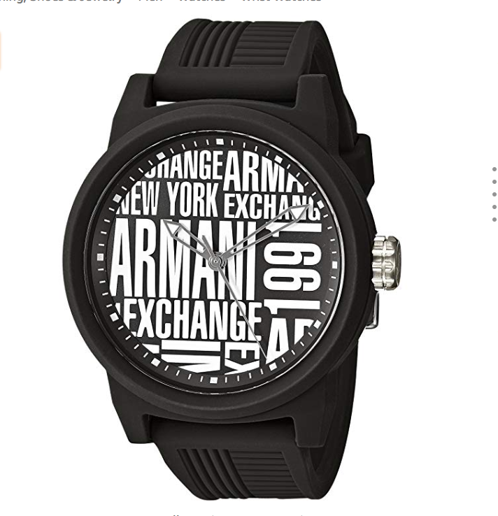 Armani Exchange阿玛尼AX1443男表 ，现仅售$73.15 免运费！