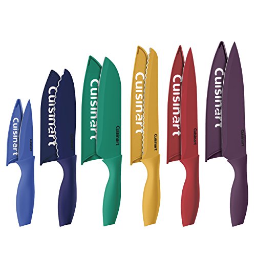 Cuisinart C55-12PCKSAM 12 Piece Color Knife Set with Blade Guards (6 knives and 6 knife covers), Jewel - Amazon Exclusive, Only $13.99