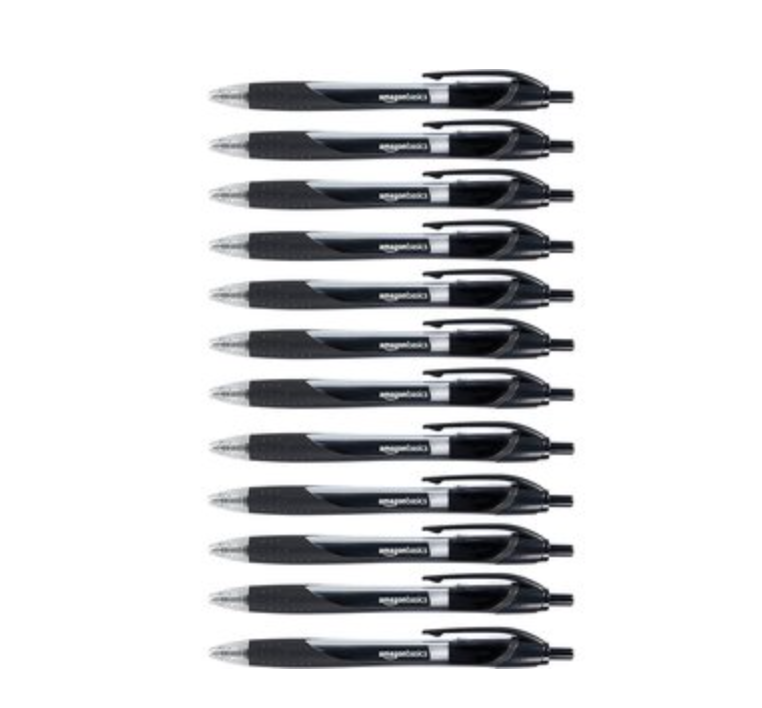 AmazonBasics 凝膠中性筆 黑色12隻裝, 現僅售$4.38