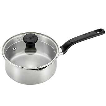 T-fal C91124 Excite Stainless Steel Covered Sauce Pan Cookware, 3 Quart, Silver $15.00
